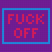 "Fuck off" sign for Miloh's birthday.
